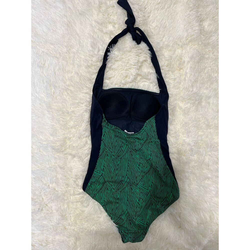 Boden Green and Navy One Piece Swimsuit - Picture 4 of 10